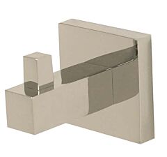 Alno Contemporary Series 2-3/8" (60mm) Projection Single Robe Hook with 2" (51mm) x 2" (51mm) Square Base Dimension in Polished Nickel Finish