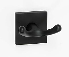 Alno Contemporary Series 2-1/2" (64mm) Projection Double Robe Hook with 2" (51mm) x 2" (51mm) Square Base Dimension in Bronze Finish