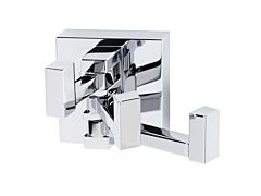 Alno Contemporary Series 3-3/8" (86mm) Projection Triple Swivel Robe Hook with 2" (51mm) x 2" (51mm) Square Base Dimension in Polished Chrome Finish