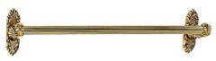 Alno Ribbon & Reed 18" (457mm) Center to Center 19" (482.5mm) Lenght Single Towel Bar 3-7/16" (87mm) Projection in Polished Brass Finish