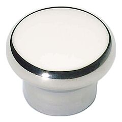 Atlas Homewares Round Contemporary Polished Stainless Steel Cabinet Hardware Knob, 1" Inch Diameter