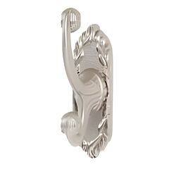Alno Ribbon & Reed 4-1/4" (108mm) Length Double Robe Hook 3-1/2" (89mm) Projection Vicctorian Style in Satin Nickel Finish