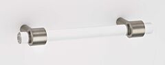 Alno Acrylic Collection 4" (102mm) Center to Center Cabinet Pull 5-1/4" (133mm) Length in Satin Nickel Finish
