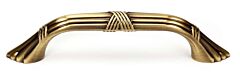 Alno Ribbon & Reed 3 1/2 Inch Center to Center, 4 3/4 Inch Overall Length Antique English Cabinet Hardware Pull / Handle