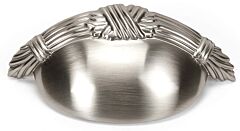Alno Ribbon & Reed Cup Pull 3 Inch Center to Center, 3 5/8 Inch Overall Length Satin Nickel Cabinet Hardware Pull / Handle