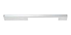Atlas Homewares Off Center Pull Contemporary Style 7-5/8 Inch (192 mm ) Center to Center, Overall Length 10" Matte Chrome, Cabinet Hardware Pull / Handle