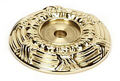 Alno Ribbon & Reed 1 5/8" Diameter Backplate, Unlacquered Brass