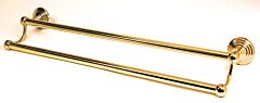 Alno Embassy 24" Double Towel Bar Polished Brass