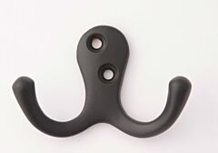 Alno Robe Hooks Collection Double Robe Hook, Matte Black
