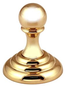 Alno Embassy Traditional Style 1-1/2 Inch Projection Single Robe Hook, Unlacquered Brass