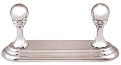 Alno Embassy Traditional Style Double Robe Hook Rack, Polished Chrome