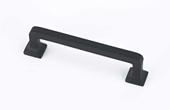 Alno Millennium 3 Inch Center to Center, 3 5/8 Inch Overall Length Matte Black Cabinet Hardware Pull / Handle