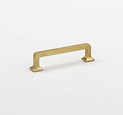 Alno Millennium 3 Inch Center to Center, 3 5/8 Inch Overall Length Satin Brass Cabinet Hardware Pull / Handle