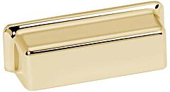 Alno Millennium 3 Inch Center to Center, 3 5/8 Inch Overall Length Polished Brass Cabinet Cup Pull