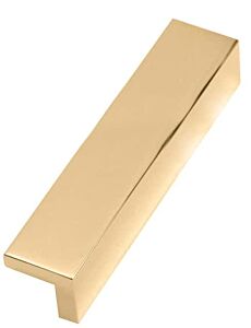 Alno Tab Pulls 6 Inch Center to Center, 6 1/2 Inch Overall Length Unlacquered Brass Cabinet Hardware Pull / Handle