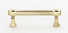 Alno Royale 3 Inch Center to Center, 3 3/4 Inch Overall Length Polished Antique Cabinet Hardware Pull / Handle