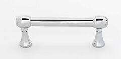 Alno Royale 3 Inch Center to Center, 3 3/4 Inch Overall Length Polished Chrome Cabinet Hardware Pull / Handle