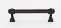 Alno Royale 3-1/2" (89mm) Center to Center, 4-1/4" (108mm) Overall Length Chocolate Bronze Cabinet Hardware Pull / Handle