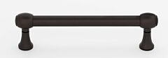 Alno Royale 4" (102mm) Center to Center, 4-3/4" (121mm) Overall Length Chocolate Bronze Cabinet Hardware Pull / Handle