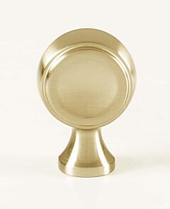 Alno Royale Traditional Satin Brass Cabinet Drawer Knob, 7/8" (22mm) Diameter