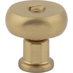 Atlas Homewares Everitt Warm Brass Cabinet Hardware Knob, 1-3/16" (30.5mm) Diameter