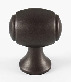 Alno Royale 1-1/8" (29mm) Overall Length Barrel Cabinet Drawer Knob, Chocolate Bronze