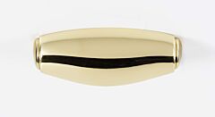 Alno Royale 3" (76mm) Center to Center, 3-3/4" (96mm) Overall Length Unlacquered Brass Cabinet Cup Pull