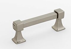 Alno Cube 3" (76mm) Center to Center, 3-5/8" (92mm) Overall Length, Satin Nickel Cabinet Hardware Pull / Handle