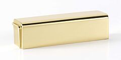 Alno Cube 3" (76mm) Center to Center, 3-3/8" (86mm) Overall Length, Polished Brass Cabinet Cup Pull