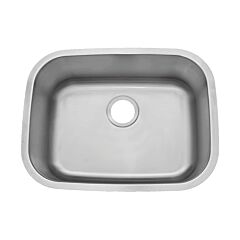ADA Compliant 23-3/8" x 17-3/4" x 5-1/2" Undermount Stainless Steel Kitchen Sink, 18 Gauge Medium Single Bowl