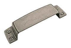 Highland Ridge 3-1/2 in (89 mm) Center-to-Center Aged Pewter Cabinet Cup Pull