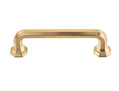 Atlas Homewares Elizabeth Style 3-3/4" (96mm) Center to Center, Overall Length 4-9/16" (115.5mm) Warm Brass Cabinet Hardware Pull/Handle