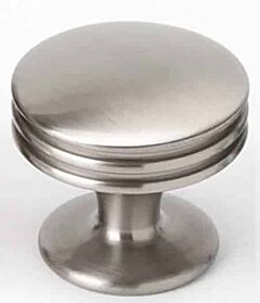 Alno Contemporary Style Unlacquered Brass Cabinet Hardware Knob, 1-1/8" (29mm) Diameter