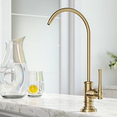Kraus Allyn 100% Lead-Free Kitchen Water Filter Faucet in Brushed Gold