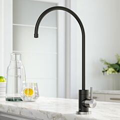 Kraus Purita 100% Lead-Free Kitchen Water Filter Faucet in Spot Free Stainless Steel / Matte Black