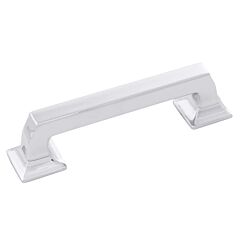 Studio II Chrome 3-3/4 Inch (96mm) Center to Center, Overall Length 4-3/4 Inch, Belwith Keeler Cabinet Hardware Pull/Handle