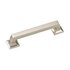 Studio II Satin Nickel 5-1/32 Inch (128mm) Center to Center, Overall Length 6-1/8 Inch, Belwith Keeler Cabinet Hardware Pull/Handle