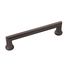 Facette Dark Antique Copper 5-1/32 Inch (128mm) Center to Center, Overall Length 5-3/16 Inch, Belwith Keeler Cabinet Hardware Pull/Handle