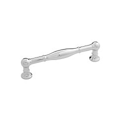 Fuller Chrome 5-1/32 Inch (128mm) Center to Center, Overall Length 5-3/4 Inch, Belwith Keeler Cabinet Hardware Pull/Handle