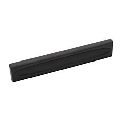 Ingot Matte Black 5-1/32 Inch (128mm) Center to Center, Overall Length 6-1/8 Inch, Belwith Keeler Cabinet Hardware Pull/Handle