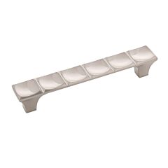 Callisto Satin Nickel 5-1/32 Inch (128mm) Center to Center, Overall Length 6 Inch, Belwith Keeler Cabinet Hardware Pull/Handle
