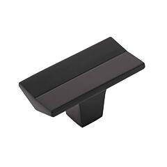 Avenue Matte Black 2 Inch (51mm) Length, Belwith Keeler Cabinet Hardware Knob