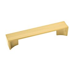 Avenue Brushed Golden Brass 5-1/32 Inch (128mm) Center to Center, Overall Length 5-1/2 Inch, Belwith Keeler Cabinet Hardware Pull/Handle