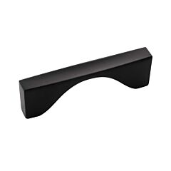Channel Matte Black 3 Inch (76mm) Center to Center, Overall Length 3-1/2 Inch, Belwith Keeler Cabinet Hardware Pull/Handle