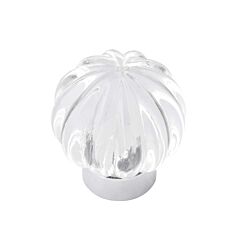 Luster Glass With Chrome 1-1/4 Inch (32 mm) Diameter, Belwith Keeler Cabinet Hardware Knob