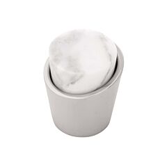 Firenze Polished Nickel with White Marble 1-1/4 Inch (32 mm) Diameter, Belwith Keeler Cabinet Hardware Knob