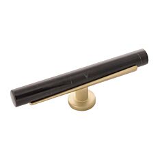 Firenze Brushed Golden Brass 5 Inch (127 mm) Length, Belwith Keeler Cabinet Hardware Knob