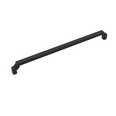 Monarch in Matte Black 18" (457mm) Center to Center, Overall Length 18-11/16" (475mm) Cabinet Hardware Pull/Handle