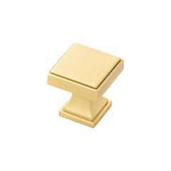 Brownstone Cabinet Hardware Knob in Brushed Golden Brass, 1-1/8 (29mm) Inch Overall Diameter