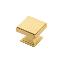 Brownstone Cabinet Hardware Knob in Brushed Golden Brass, 1-3/8 (35mm) Inch Overall Diameter